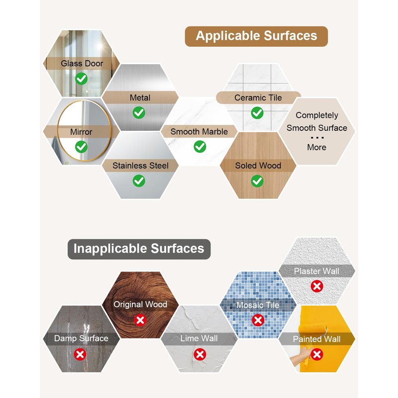 JOTPE Suction Cup Shower Shelf, 5 Pack Powerful Suction Cup