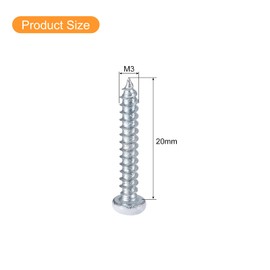 QUARKZMAN 25 Stück #3 x 13/16" Weiße Linsenkopf-Selbstbohrschrauben aus Kohlenstoffstahl Phillips Holzschrauben für Holzarbeiten, Silber Blau
