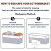 MiniArk Small Square Shallow Baskets for Organizing, 9.7x9.7x4.3 Inch Rope
