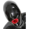 IMZAUYH Latex Mask Black Red JJ Set Hood 0.4mm Close