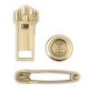 Dritz Safety Pin Pull, Bright Furniture Hardware, Polished Brass