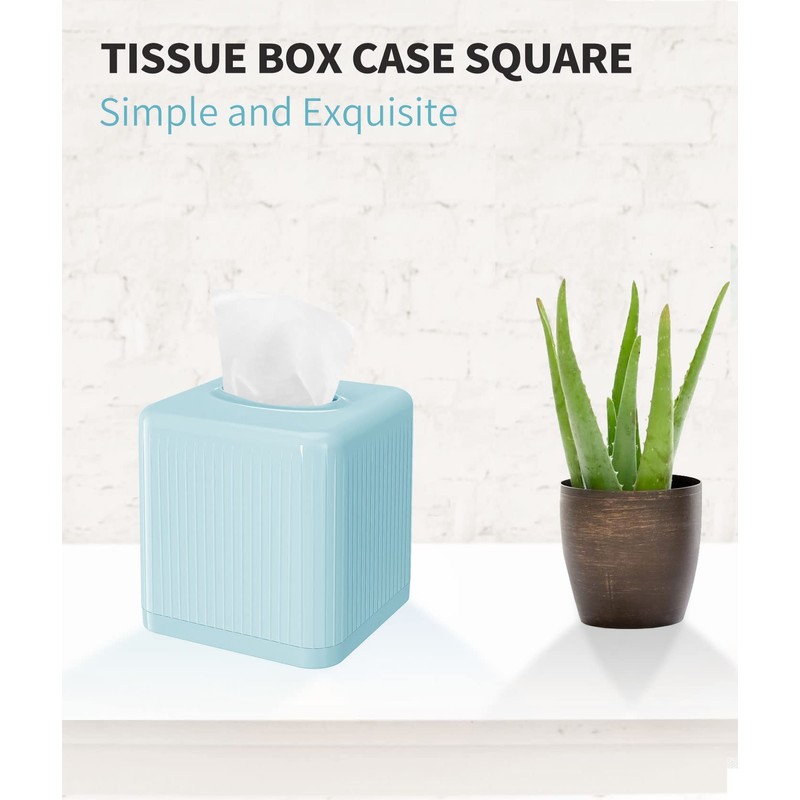 Livelab Tissue Box Cover and Holder - Square Plastic Decorative