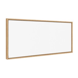 Kate and Laurel Sylvie Blank Framed Canvas Wall Art, 18x40 Natural, Modern Empty Canvas for Paint-Your-Own Art, Premium Canvas Already Framed