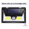 Importeek Lampara Solar Led Reflector Exterior Jardin Sensor Potente