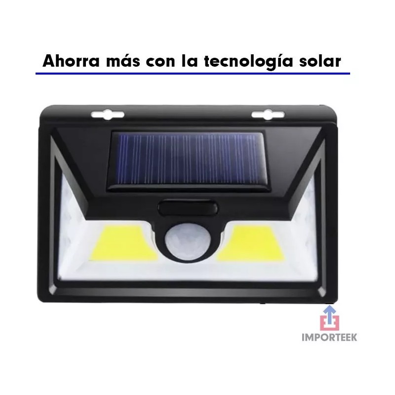 Importeek Lampara Solar Led Reflector Exterior Jardin Sensor Potente