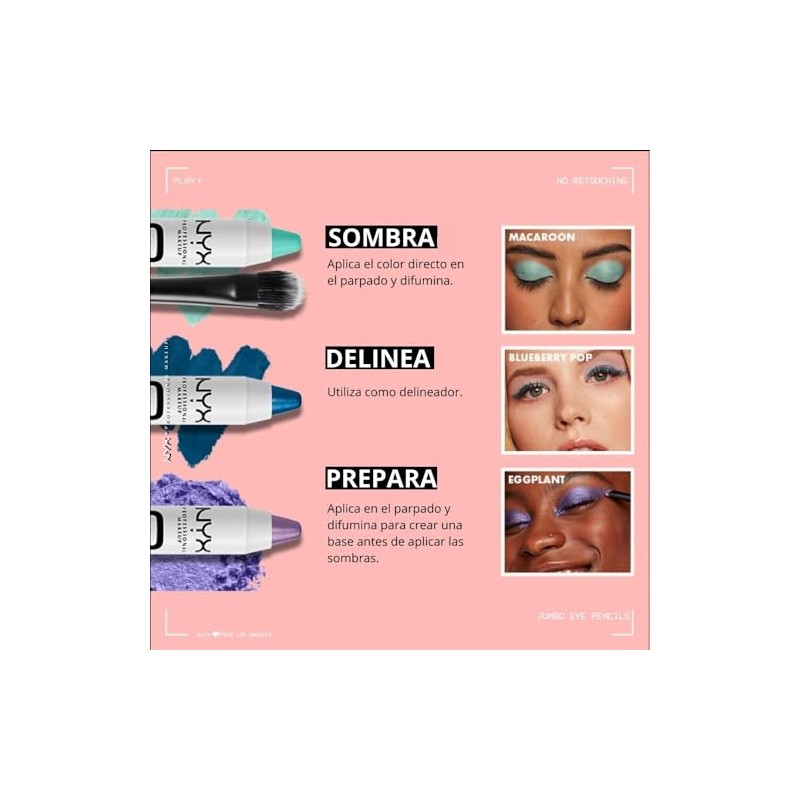 NYX Professional Makeup, Jumbo, Lápiz de ojos, Tono Blueberry Pop