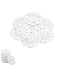 Plastic Washers, 100pcs Plastic Flat Washers, 50mm Polypropylene Washers for Screws for Fixing and Supporting Foam Insulation Panels, for Backer Board Insulation Boards