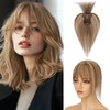 Hair Toppers for Women Real Human Hair,TESS Human Hair Toppers,Bangs