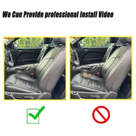 NLQR Front Driver & Passenger Side Bottom & Top Back Charcoal Black Replacement Microfiber Leather Seat Cover Compatible with Ford Mustang 2010 2011 2012 2013 2014