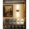 Battery Operated Wall Sconce Set of Two, Modern Rechargeable Wall