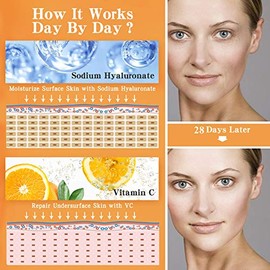 Suero Facial Antiedad Y Antiacné Con Vitamina C Natural Para El Rostro, Con Ácido Hialurónico, Vitamina E, Astaxantina Y Aceite De Ricino. Reduce Las 