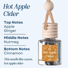 Scented Car Air Freshener - Long Lasting Car Diffuser - Last 60+ Days:_Hot Apple Cider