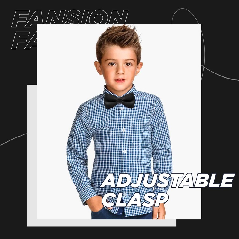 YASUOA Kids Bow Tie, Boy's Pre-tied Bow Tie Adjustable Neck