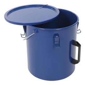 Fryer Grease Bucket, 6 Gal Steel Oil Disposal Caddy with Lid Lock, Fryer Oil Transport Bucket with Anti-Rust Coating & Handle & Filter Bag for Transport Cooking Filtering