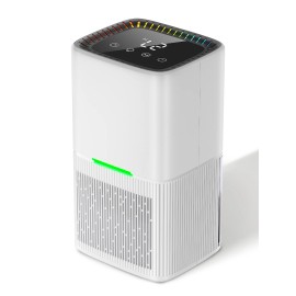 D3 1800ML Electric Smart Home Dehumidifier with LED Display 7 Color Lights Auto Shut Off 24H Timer for Bathrooms & Bedroomscolor: White, plug type: US, voltage (v): 110-120 V