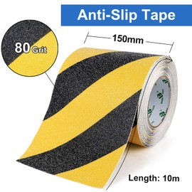 BOMEI PACK Yellow and Black PVC Anti Slip grip Tape 1 roll 150mm*10m High Traction strong stair treads Non-slip tape prevent slips