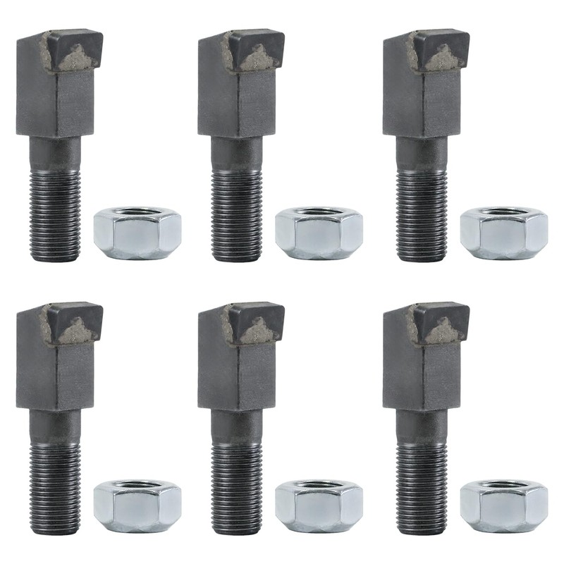 12 Pack 2-7/8"Lx11/16"W with 5/8"-18 Nuts Stump Grinder Teeth Compatible