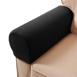 ESRISE Sofa Arm Chair Covers, Couch Armrest Armchair Covers, Stretch Anti-Slip Recliner Slipcovers Furniture Protector, Set of 2 (Black)