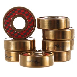 Cortina Bearing Co Signature Model Gold Skateboard Bearings