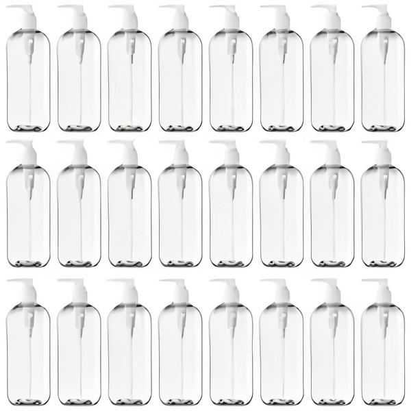 KOALA Clear Refillable Bottles with Leak Proof Press Pump Dispenser