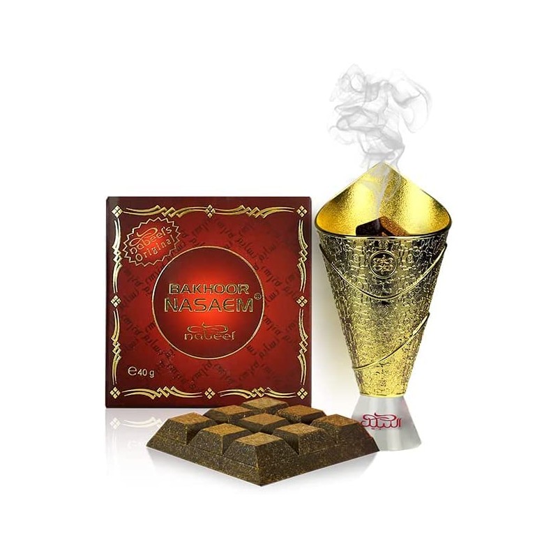 Nabeel, Nasaem, Black Nabeel Oudh Bakhoor Incense Bricks 3 boxes