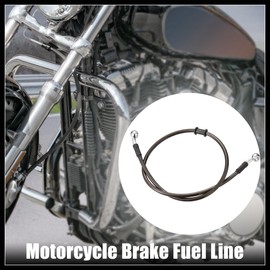 Hihaha 80cm 31.50" Motorcycle Braided Brake Clutch Oil Hose Line Pipe Black Durable Material
