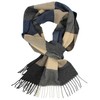 Wool Scarf Men's Winter Scarf Warm & Soft Wool Checked