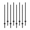 FOREHOGAR Metal Fence Post Black 4.8 feet, Pack of 8,