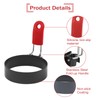 YUUTIAL 6-Pack Egg Rings for Frying with Oil Brush,Fried Egg