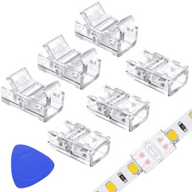 Emitever LED Strip Light Connector, 6 Packs LED Tape Light Connect, Tape to Tape for 8mm Width LED Strip Lights