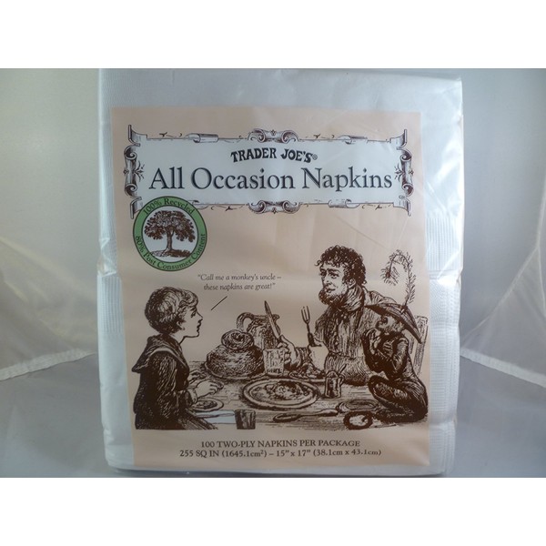 Trader Joe's All Occasion Napkins 100 Two-ply (2 Packs)