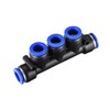 sourcing map Plastic Inline Manifold Union Push to Connect Tube