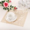sourcing map 2Pcs Retro Lace Placemat 12x12-in Square Embroidered Table
