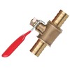 Dapetz ® Brass Ball Valve 10mm Red Lever Inline Hose