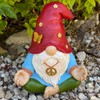 Mood Lab Garden Gnome - Funny Zen Hippie Gnome Figurine