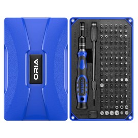 ORIA Precision Screwdriver Set, 106 in 1 Screwdriver kit with 102 Precision Screwdriver Bits, Repair Tool Kit for Smartphone, Tablet, PC, Toys, Blue
