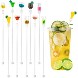 TAGMEIU 10 Pcs Cocktail Stirrers Drink Stirrers Swizzle Sticks