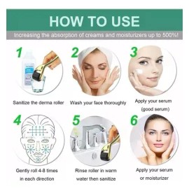 Derma Roller 0.50 M Facial Cabello O Rodillo Para Barba Zgts