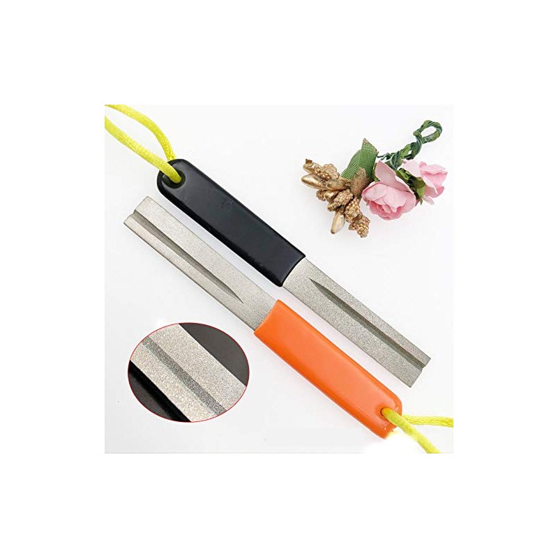 Black Double Side Diamond Sharpener Carp Fishing Hook Sharpening Tool