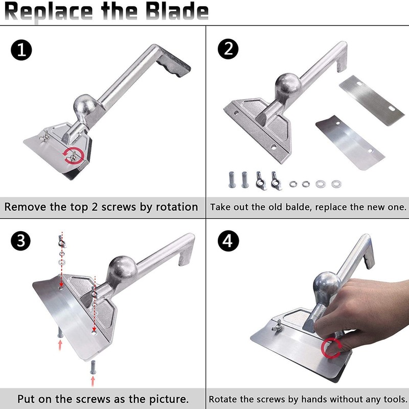BOLEXINO Grill Scrapers Blade Replacement Heavy Duty Rust Grill Blades