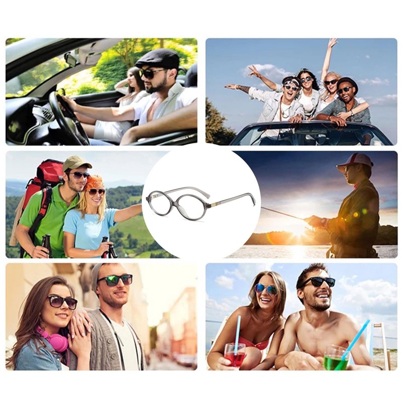 YAMEIZE Small Oval Blue Light Glasses Women - Men Retro
