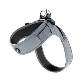BullyBillows Boomerang Harness, Non-Restrictive, Lightweight, Easy to Put on and Take Off, High Quality Dog Harness with Velcro Fastening Grey