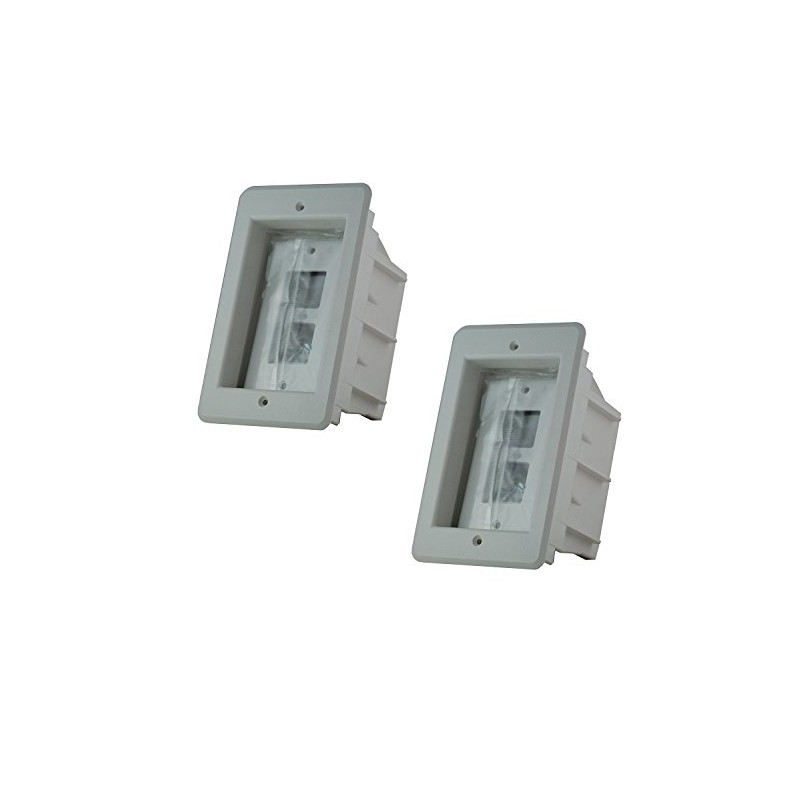 iMBAPrice IMBA-DVFR1W-2 Recessed Electrical Outlet Mounting Box with Paintable White