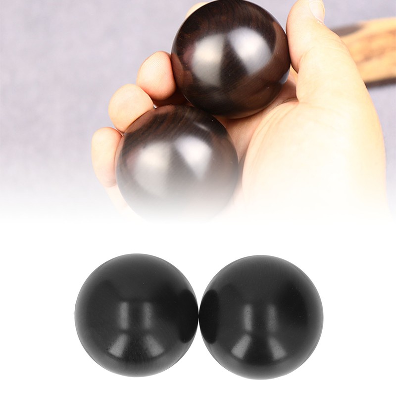 2pcs Hand Massage Ball Palm Relaxing Free Rotating Wooden Acupoint