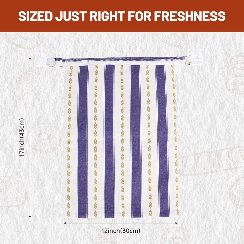 YUCOBE Beeswax Bread Bags for Sourdough Waxed Bread Bags for