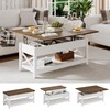 ChooChoo Farmhouse Lift Top Coffee Table, Multi-Function Convertible Coffee Table