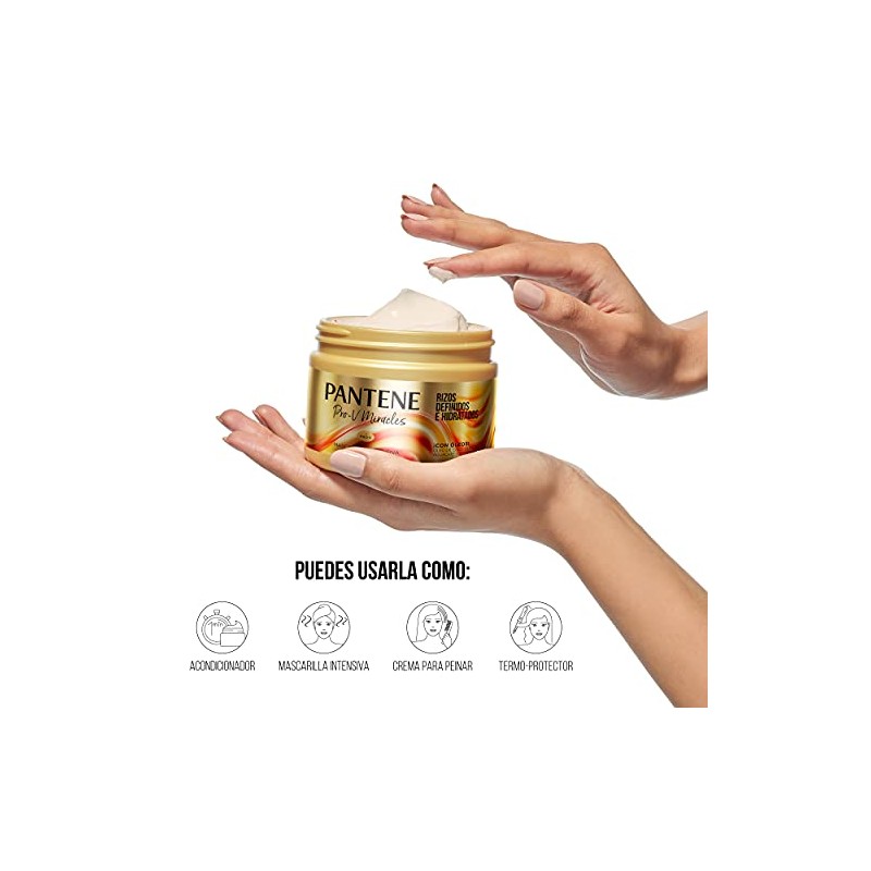 Pantene Mascarilla Intensiva para cabello rizado Pro-V Miracles Rizos Definidos