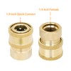 Awpeye 3 Pack Pressure Washer Coupler, Brass Fittings, 1/4 Inch