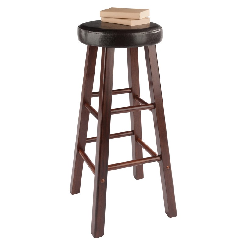 Winsome Maria 2-Piece Bar Stool Set, 30In Height, Faux Leather