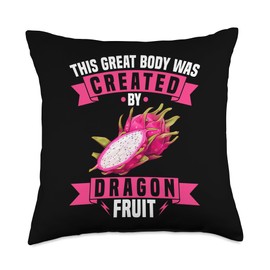 Pitaya Lover Dragon Fruit Plant Pitaya Costume Dragonfruit Throw Pillow